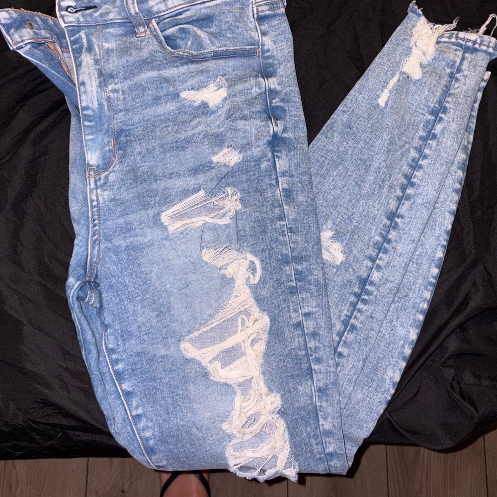 Distressed Light Blue Women's Jeans